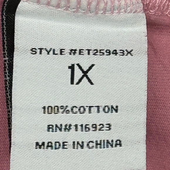 Easel Pink Flower Patch T-shirt Oversized Mineral Wash Bohemian Sz 1X - Picture 5 of 11